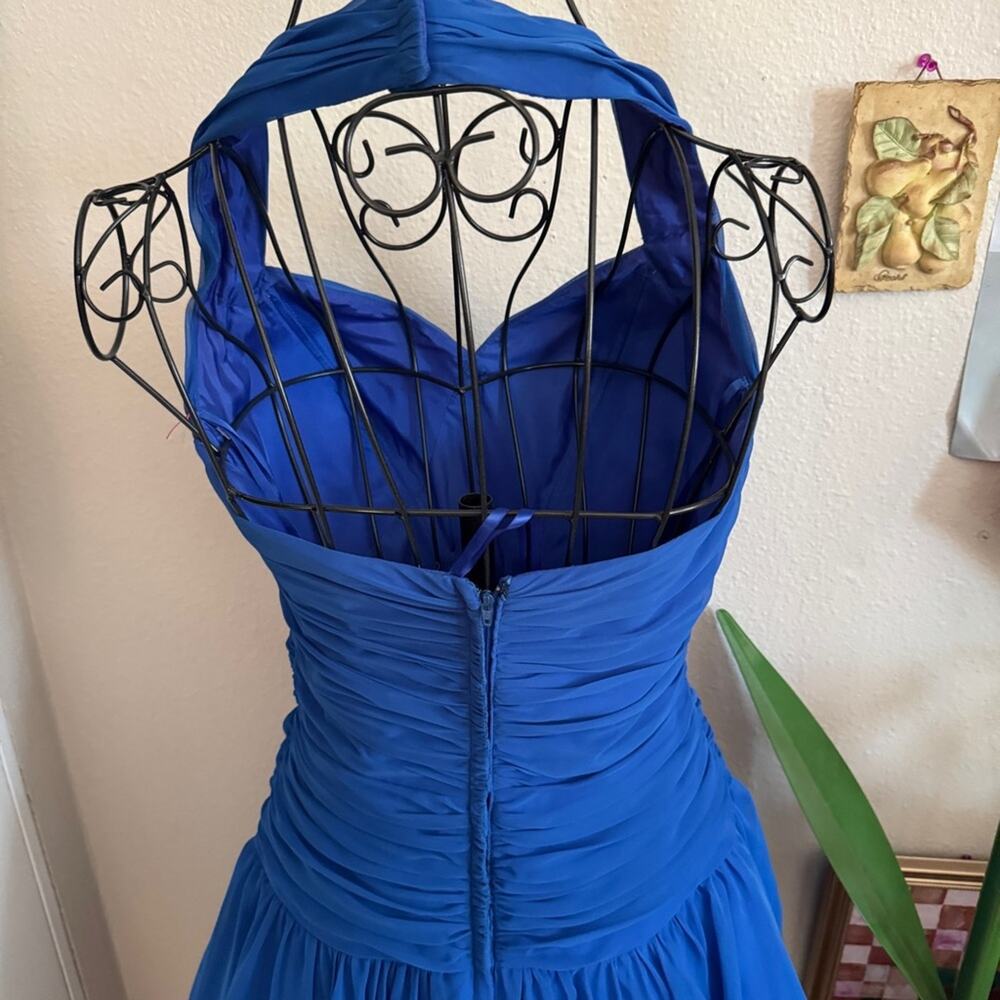 Vintage Tadashi Shoji Saks Fifth Halter Neck Mini Dress 04 - Picture 5 of 8